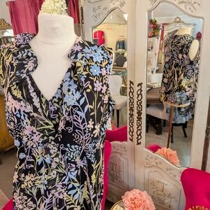 Calvin Klein Black Floral Blouse